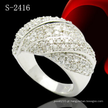 925 prata esterlina micro pave definir anéis (s-2416)